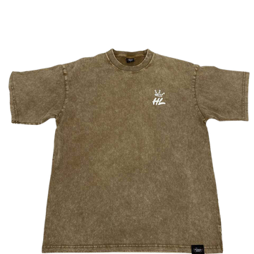 "Show Results Not Emotions" Vintage Tee - Acid Wash Brown