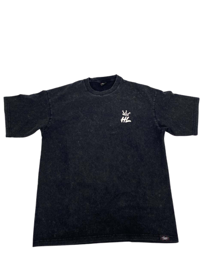 "Show Results Not Emotions" Vintage Tee - Acid Wash Black